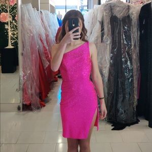 SHERRI  HILL SHORT JERSEY DRESS